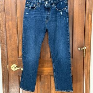 Signature by Levi Strauss Dark Blue Straight Jeans